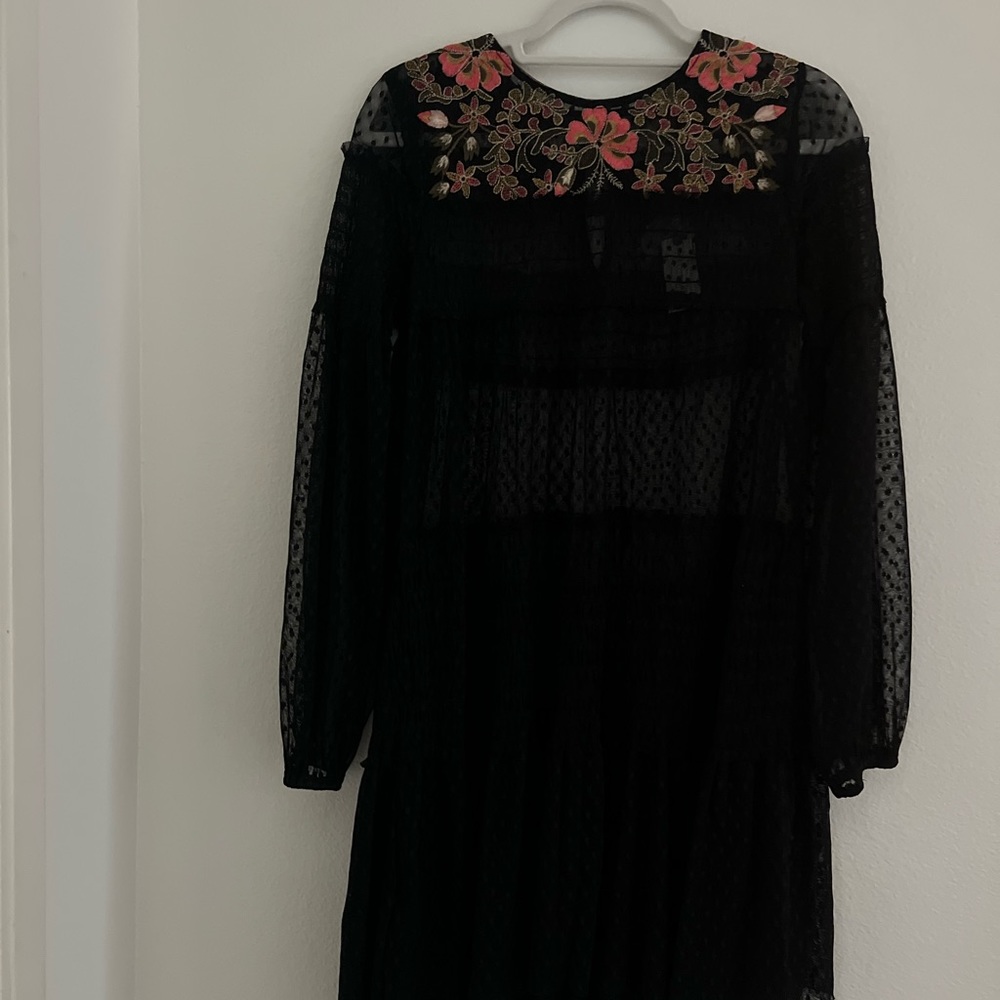 Black lace dress Anthropologie S